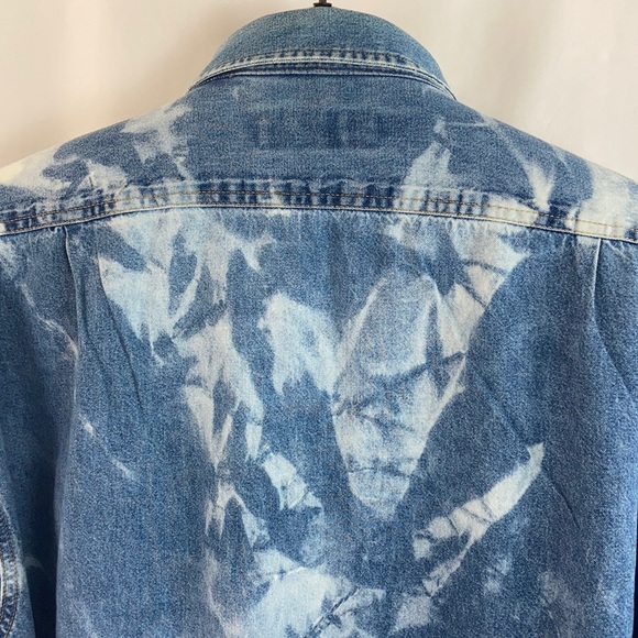Custom Bleached Big Mac Denim Button Up Shirt XXL - Picture 5 of 14
